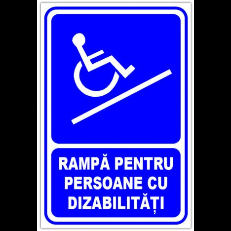 Indicator pentru rampa persoane cu handicap