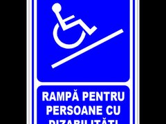 Indicator pentru rampa persoane cu handicap